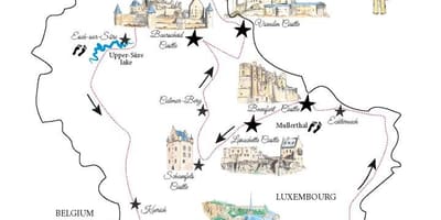 Mapa de Luxemburgo castillos