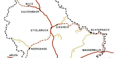 Mapa de la estación de tren de Luxemburgo