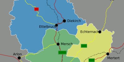 Mapa de Luxemburgo político